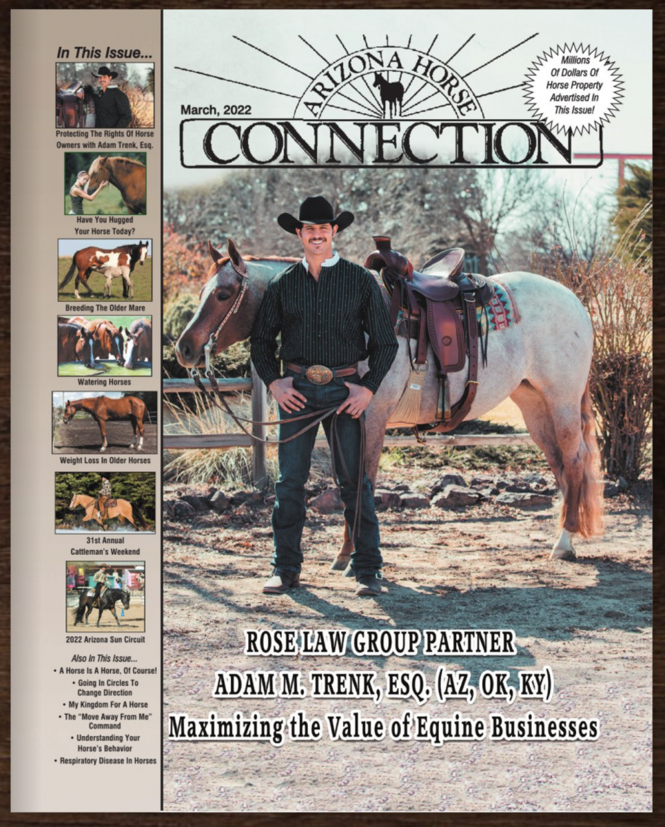 Adam Trenk, Rose Law Group partner, director of Equine Law, featured on ...
